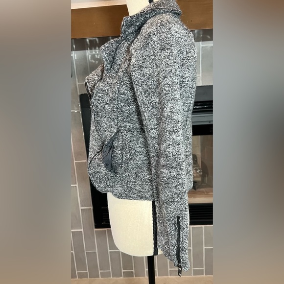 Tahari Wool Asymmetrical Zip Moto Gray Jacket XS - Picture 5 of 7